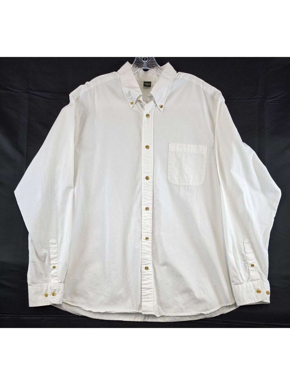 Eddie Bauer Men's XL White 100% Cotton Button-Down Shirt